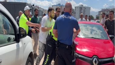 Erzurum'da inşaatta haciz gerginliği: 5 gözaltı