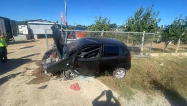 Bilecik’te kontrolden çıkan otomobilde 1 kişi yaralandı