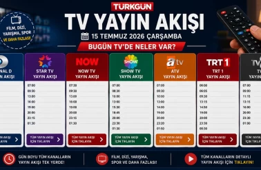 Bu akşam televizyonda neler var? İşte Kanal D, Show TV, TRT 1, TV8, Star TV, Now TV, ATV yayın akışı ve tv rehberi...