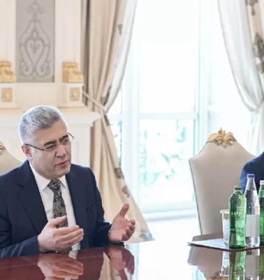 Aliyev, Yargıtay Cumhuriyet Başsavcısı Şentürk’ü kabul etti