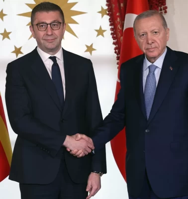 Cumhurbaşkanı Erdoğan, Kuzey Makedonya Başbakanı Mickoski'yi kabul etti