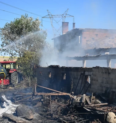 Edirne'de tarla yangını büyük hasar oluşturdu