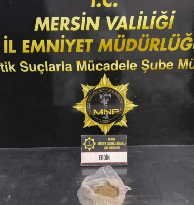 Mersin'de uyuşturucu operasyonu: 190 gram eroin ele geçirildi