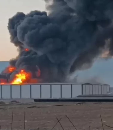 Denizli'de bir fabrikada yangın