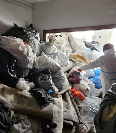 Bursa’da çöp evi temizlendi