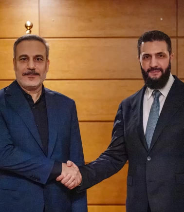 Bakan Fidan ile Suriye Cumhurbaşkanı Şara bir araya geldi!