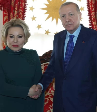 Cumhurbaşkanı Erdoğan, Matviyenko ile bir araya geldi