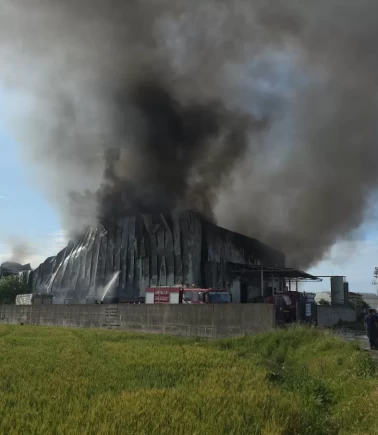 Antalya'da cips fabrikasında korkutan yangın!
