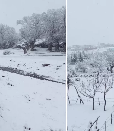 Kayseri'de bahar ortasında kar sürprizi