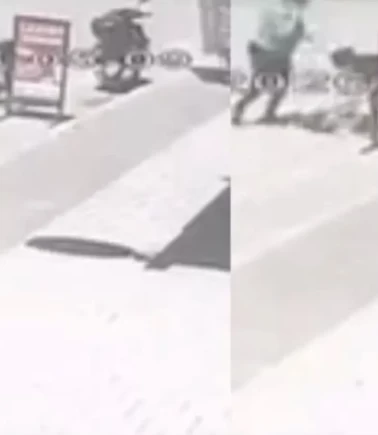 Sokak ortasında evladına şiddet uygulayan anne gözaltına alındı