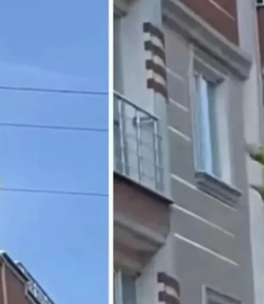 Psikolojik sorunları olan kadın binanın 4. katından aşağı atladı!