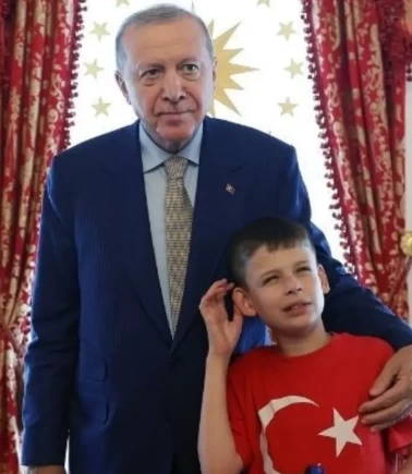 Cumhurbaşkanı Erdoğan otizmli Harris'i ağırladı