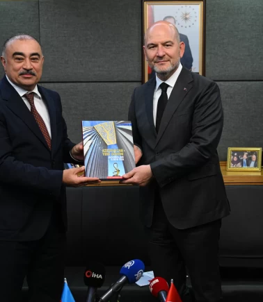 Süleyman Soylu'dan Azerbaycan Büyükelçisine veda kabulü!