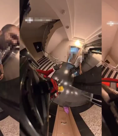 Kadın kuryeye asansörde çirkin saldırı