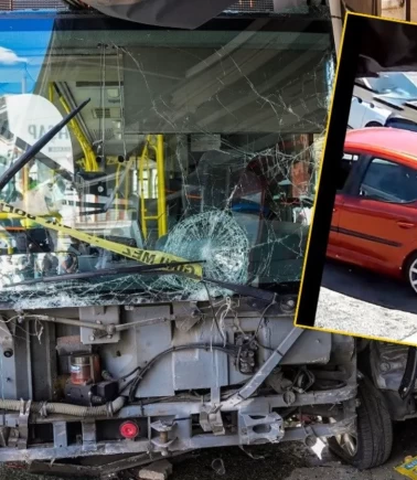 Kontrolden çıkan belediye otobüsü iş yerine girdi
