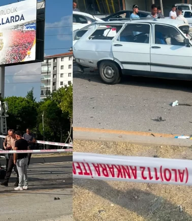 Ankara'da iki otomobil çarpıştı