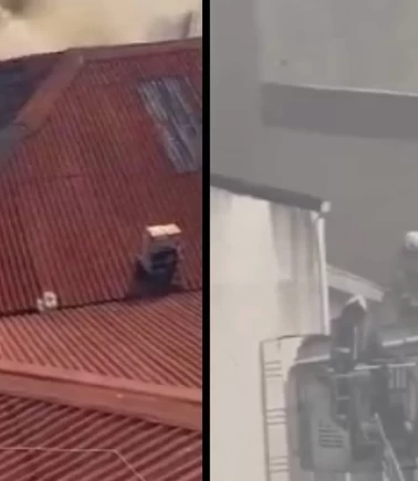 4 katlı binanın çatısı alevlere teslim