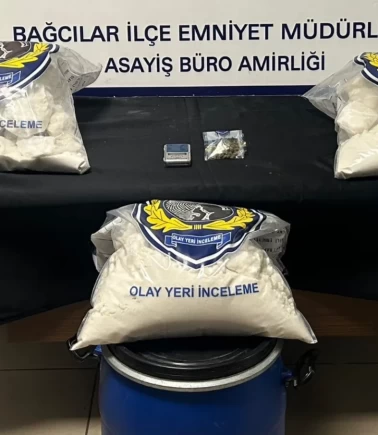 Bağcılar'da 23 kilo ham madde ele geçirildi