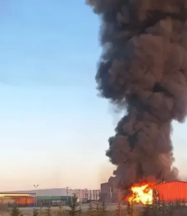 Bolu'da geri dönüşüm fabrikasında yangın!