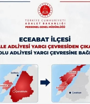 Eceabat, Gelibolu Adliyesine bağlandı