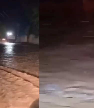 Otel ve akaryakıt istasyonunun bahçesini su bastı