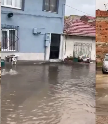 Bursa'da cadde ve sokaklar göle döndü