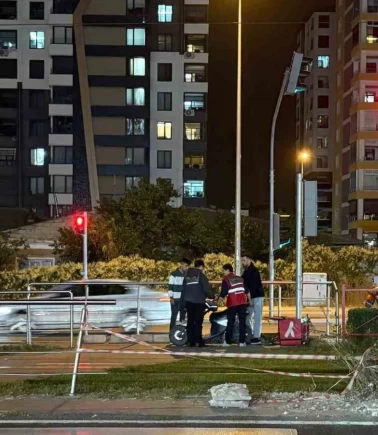 Kayseri'de tramvay ile motosiklet çarpıştı