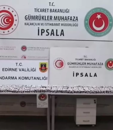 Edirne İpsala Sınır Kapısı’nda 17 bin 121 uyuşturucu hap ele geçirildi