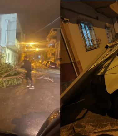 Şiddetli rüzgar ortalığı birbirine kattı!