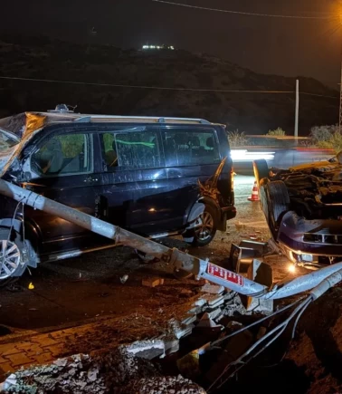 Kayseri'de takla atan otomobil karşı şeritteki minibüse çarptı
