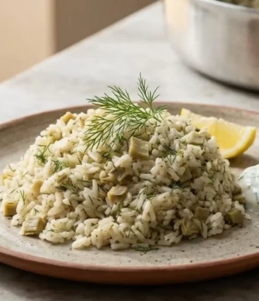 Tane tane dökülen enginarlı pilav tarifi