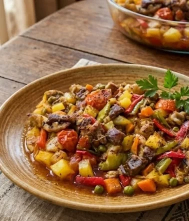 Kurban etinden bol sebzeli orman kebabı tarifi
