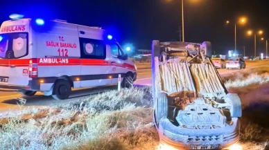 Aksaray’da hafif ticari araç şarampole uçtu: sürücü kaçtı!