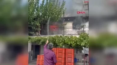 Manisa'da ev yangını! İkinci kat kullanılamaz hale geldi