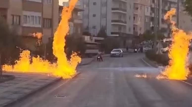 Tarsus’ta doğal gaz hattı yangını: 2 yaralı