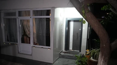 Evin önündeki kan lekeleri ekipleri alarma geçirdi