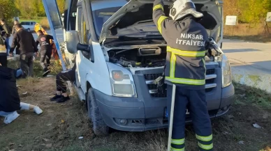 Tokat’ta işçi servisi ile minibüs çarpıştı: 10 yaralı