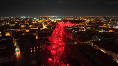 Konya'da on binler 'sessiz yürüyüş' ile Filistin'e destek oldu
