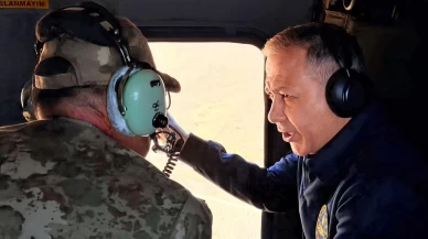 Bakan Yerlikaya, Hakkari'de helikopterle incelemelerde bulundu