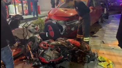 7 araç birbirine girdi, 2 kişi yaralandı