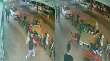Kaza yaptıkları aracı bırakıp kaçtılar: Kaza anı güvenlik kamerasında