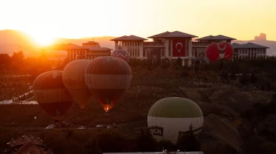 Cumhurbaşkanlığı Külliyesi'nde sıcak hava balonu etkinliği düzenlendi