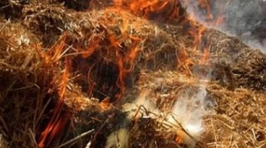 Konya Seydişehir’de samanlık yangını: 2 kişi yaralandı