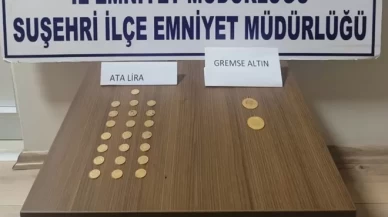 Sivas'ta kuyumcuya sahte altın satmak istedi