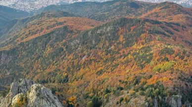 Uludağ'da sonbahar rengarenk görsel şölen sunuyor