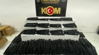 Konya’da kaçak silah operasyonu: Yüzlerce silah ve parça ele geçirildi