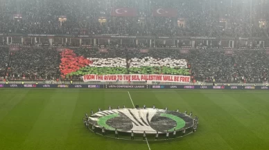 Samsunspor taraftarından Filistin’e destek koreografisi