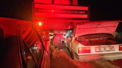 Çorum'da iki otomobilin vince çarptı: 1 ölü, 1 yaralı