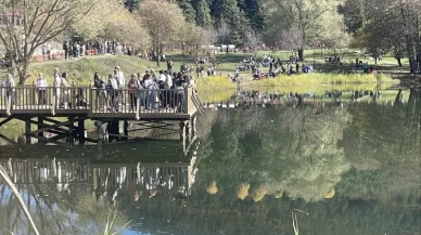 Gölcük Tabiat Parkı, hafta sonu ziyaretçi akınına uğradı