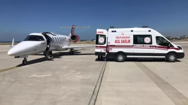 Kalp hastası bebeğin imdadına uçak ambulans yetişti